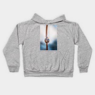 Hang Tight! Snail Shell Photograph Kids Hoodie